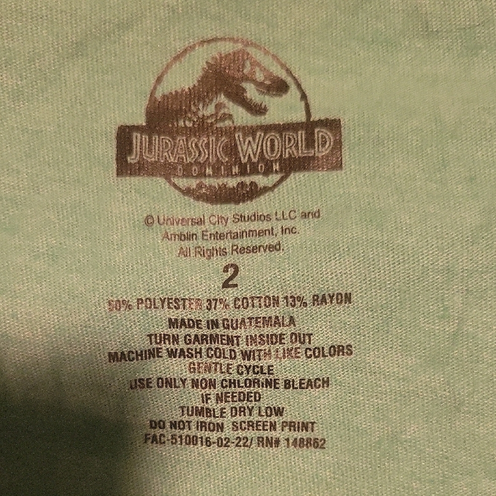 Torrid Blue and Green Tank Top Gradient Design With Jurassic Park Graphic - Picture 2 of 4